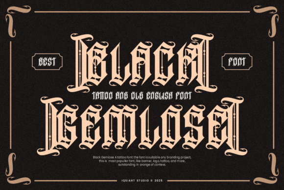 Black Gemlose: A Modern Blackletter for Bold Branding
