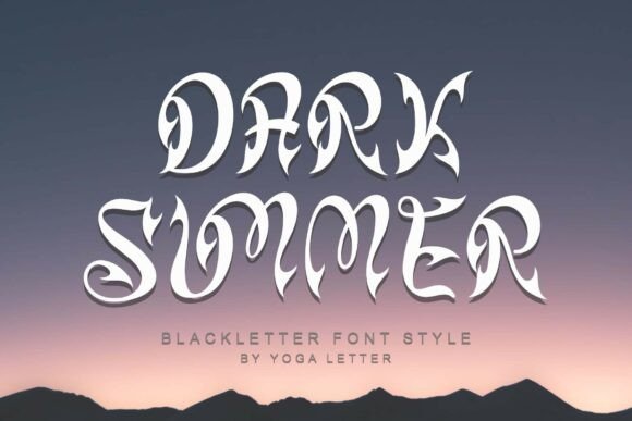 Dark Summer: A Blackletter Font for Bold, Modern Design