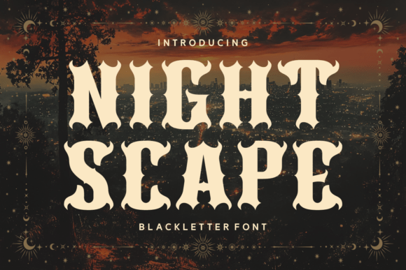 Night Scape: A Font with Gothic Soul and Celestial Mystery