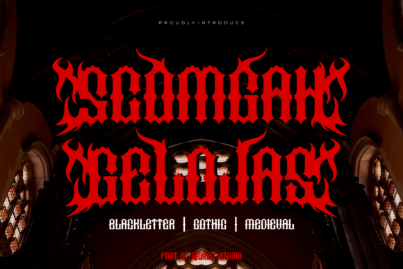 Scomgah Gelojas: Ignite Your Design with Fiery Blackletter