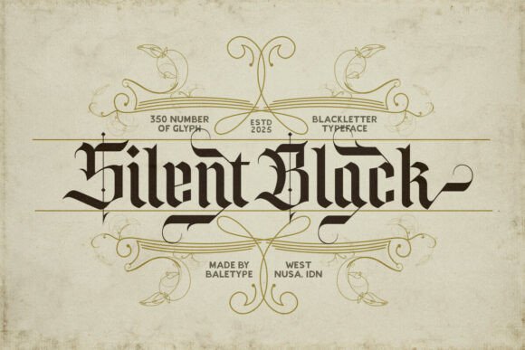 Silent Black: The Bold Blackletter Font for Modern Design